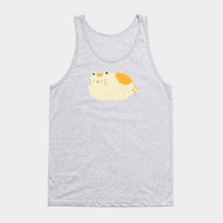 Orange-Spotted Cat Loaf Tank Top